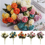 10 Heads Artificial Hydrangea Flower Silk Bouquet Party Wedding Home Xmas Decor Hydrangea