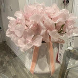 Mainstays Artificial Pink Hydrangea Arrangement & Centerpiece in White Vase Hydrangea
