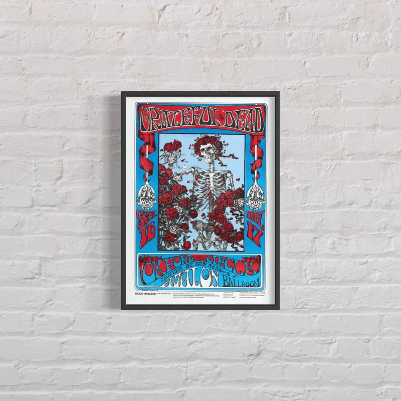 GRATEFUL DEAD ÔSkeleton & RosesÕ 1966 Concert Poster FD-26, 14_"x20" Roses