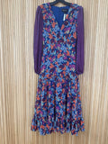 Saloni Devon Dress Tropical Hydrangea Size 4 BNWT Hydrangea