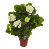Nearly Natural 29" Hydrangea Artificial Plant in Green Hydrangea