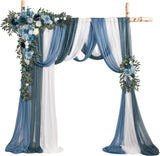Wedding Arch Flowers Kit - Deluxe 5pcs Artificial Floral Swag with 3 Sheer Hydrangea