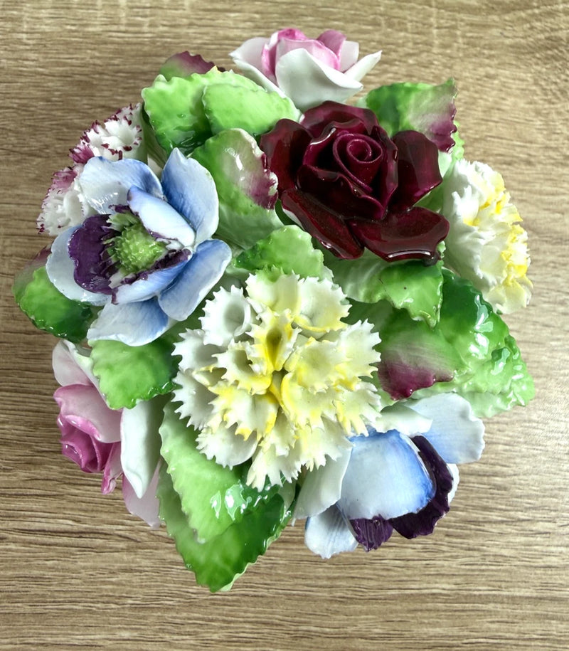 Vintage Royal Doulton Bone China Floral Arrangement Posy Bowl England Carnation