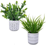 2 Artificial Eucalyptus Potted Plants Outdoor Green Plant