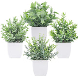 4.70 In. H Sage Green Artificial Plant Mini Potted Greenery for Home Decor Green Plant