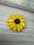 Vintage Yellow Sunflower Daisy Flower Pin Brooch Sunflower