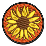 Fancy Blooming Sunflower Flower Multi-Color Embroidered Iron-On Patch Applique Sunflower