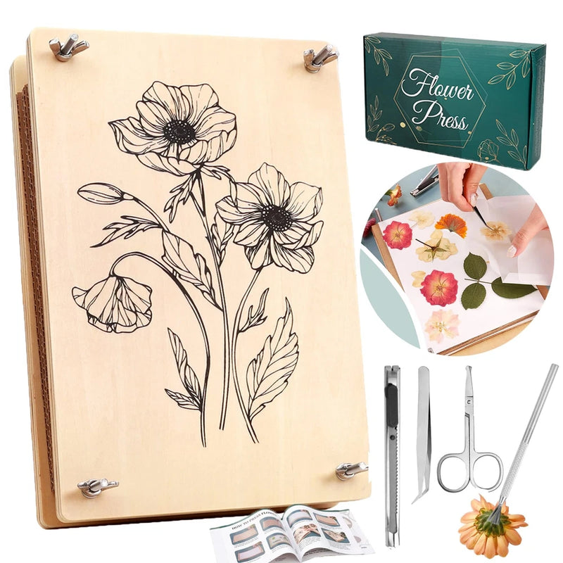 6 Layers Large Flower Pressing Kit for Adults to Making Drier Flowers Arts Dried Flower