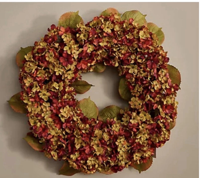 Valerie Parr Hill 22Ó Autumn Hydrangea Wreath Ð Fall Decor Ð Faux Floral Hydrangea