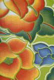 Oilcloth Fabric Exotic Tehuana Green Pattern Sold in Yard or Bolt Flowering Plants