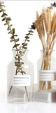 Pampas Grass Vase 1pc of Clear Glass Amber Boho Vase for Flowers, Cylinder Vase Pampas Grass
