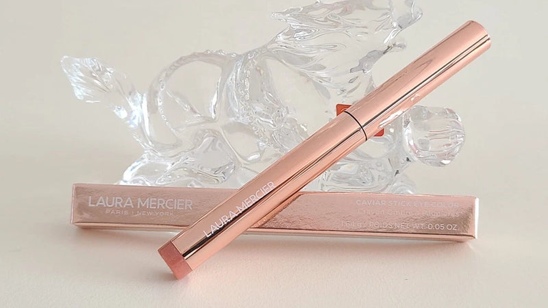 Laura Mercier Caviar Stick eye color, rose-pink shimmer makeup stick with cap
