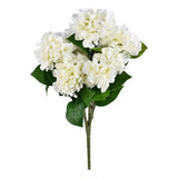 Vickerman 21" Contemporary Fabric Artificial Hydrangea Bush in White Hydrangea