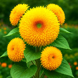 100+ DWARF TEDDY BEAR SUNFLOWER SEEDS __ HEIRLOOM ¥ POM-POM ¥ USA FREE SHIPPING Sunflower