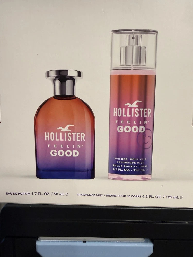 HOLLISTER Feelin' Good Eau De Parfum 1.7 oz 100mL & Fragrance Mist Sealed in box EDP