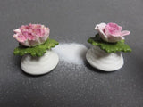 Vtg. AYNSLEY ENGLISH FINE BONE CHINA ROSE & CARNATION SALT & PEPPER SHAKERS Carnation