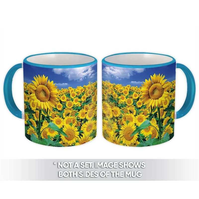 Gift Mug : Sunflower Field Flower Floral Yellow Decor Sunflower