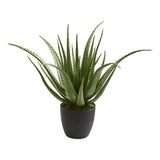 Nearly Natural Aloe Artificial Plant in Green Green Plant
