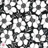 Moda ILLUSTRATIONS 11502 15 Black White Ink Floral ALLI K DESIGNS Quilt Fabric Flowering Plants