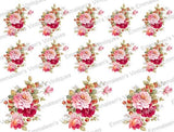 Vintage Image Victorian Pink Roses And Strawberries Waterslide Decals FL470 Roses