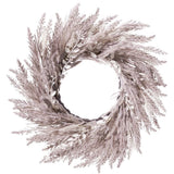 24 Inch Artificial Pampas Grass Wreath Beige Cream Boho Front Door Decor Round Pampas Grass