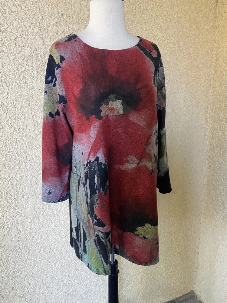 Lily London Abstract Multicolor Print Tunic L Lily