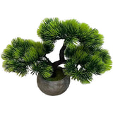 22cm Faux Bonsai Tree in Pot Artificial Pine Plant for Indoor Decor Desktop Use Green Plant