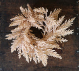 Pillar Candle Ring Pampas Grass Artificial Floral Beige Neutral Decor 3.5 inch Pampas Grass