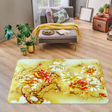 3D Golden Peony Flower ZHUA920 Game Non Slip Rug Mat Photo Carpet Amy Peony