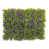 Nearly Natural 6" x 6" Purple & Green Clover Mat (Set of 12) in Green Green Plant
