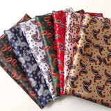Satin Fabric 58" Wide | 1Yard | 2Yards | 5Yards | Retro Paisley Scarf Material Flowering Plants