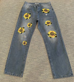 MISSLOOK Sunflowers Blue Jeans: Small Sunflower