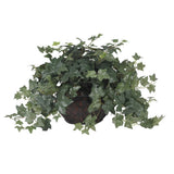 Puff Ivy Silk Artificial Plant w/ Decorative Vase Fake Green Plant