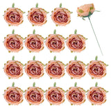 25Pcs Peonies Artificial Flowers Fake Peony Flowers with Stems Orange Pink Peony