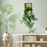 Artificial Hanging Flowers Fake Hanging Plants for Home Front Door Garden Green Plant