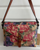 Patricia Nash Avellino French Hydrangeas Leather Shoulder Xbody Bag NWT Hydrangea