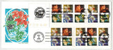 2000 FARNAM LARGE BOOKLET FDC 3457 LILIES FLOWERS PANES OF 20 STAMPS Lily