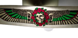 Grateful Dead Skull Roses Snakes Wings Original 1980s Car Window Decal 12" Roses
