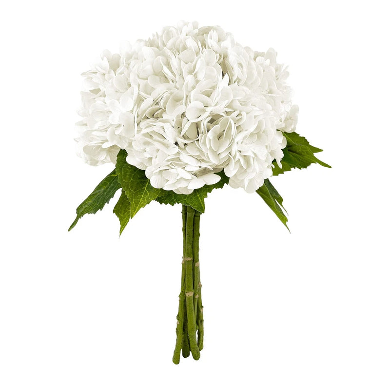 21 Inch Artificial Hydrangea Flowers 5 Pcs White Yatim 21In Real Touch Print Hydrangea