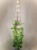 Fake Hanging Plants with Lights Artificial Plants for Home Decor Macrame Plan... Green Plant