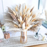 150PCS Natural Pampas Grass Bouquet |Mix Dried Flowers 150PCS, Pampas Grass