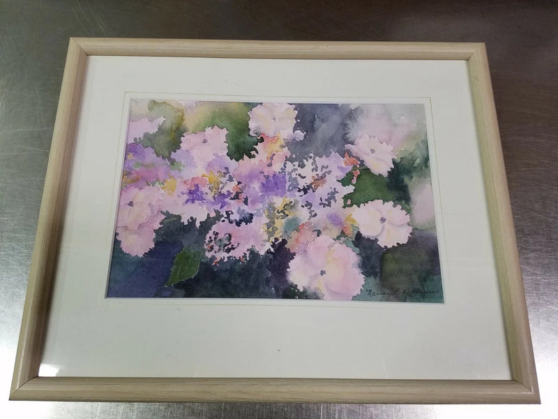 Watercolor Painting: "Blooming Hydrangea" by Nancy E. DiMauro, Putney Vermont Hydrangea