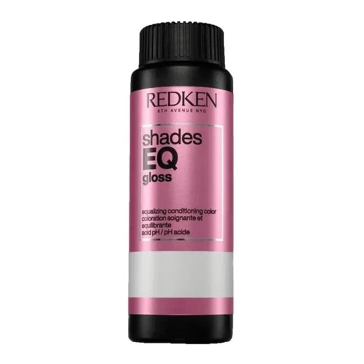 Redken Shades EQ Gloss demi-permanent hair color bottle with pink label