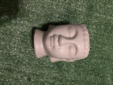 Ceramic Buddha Head Meditation Plant Pot Garden Decor Gray Garden Plants