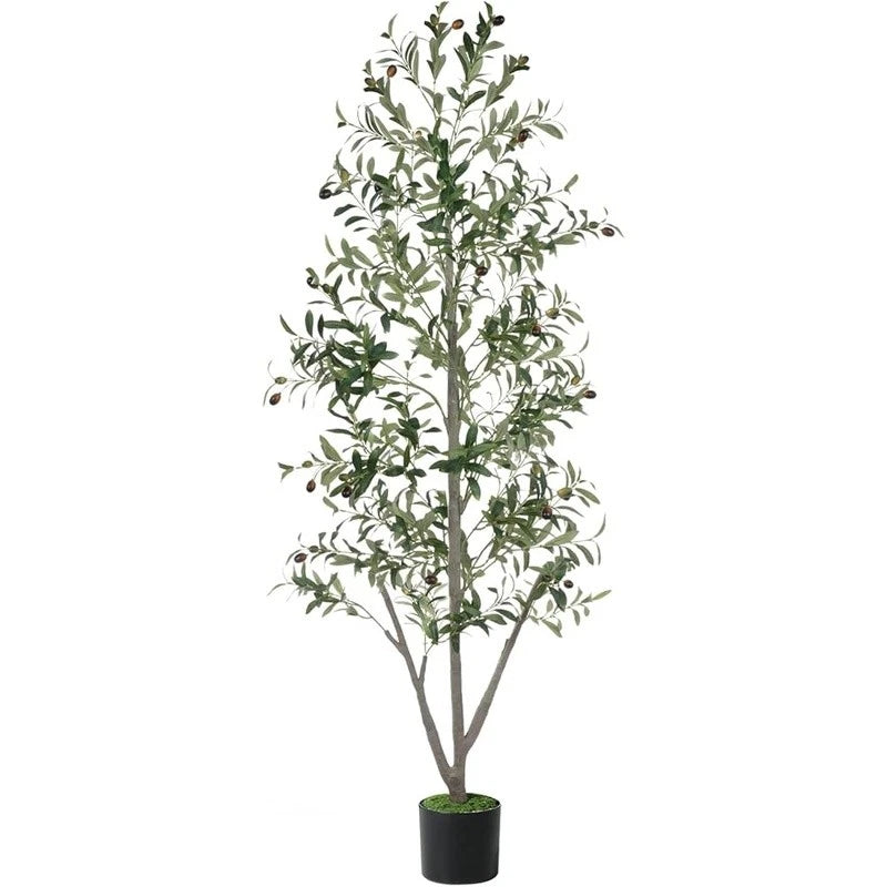 Artificial Olive Tree Indoor Plant W/ Moss Fairy Lights Low Maintenance Decor US Green Plant