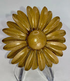 Flower Sunflower Daisy Aster Vintage Gold Pin Brooch D-8407 Sunflower