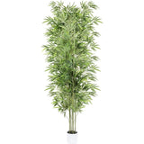 6FT Artificial Bamboo Plant Tree w/Natural Trunks, Pot for Indoor Outdoor Decor Green Plant