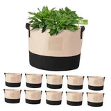 Fabric Grow Bags, 10 Pack Heavy Duty Thickened Nonwoven Plant Grow 10 Gallon Garden Plants