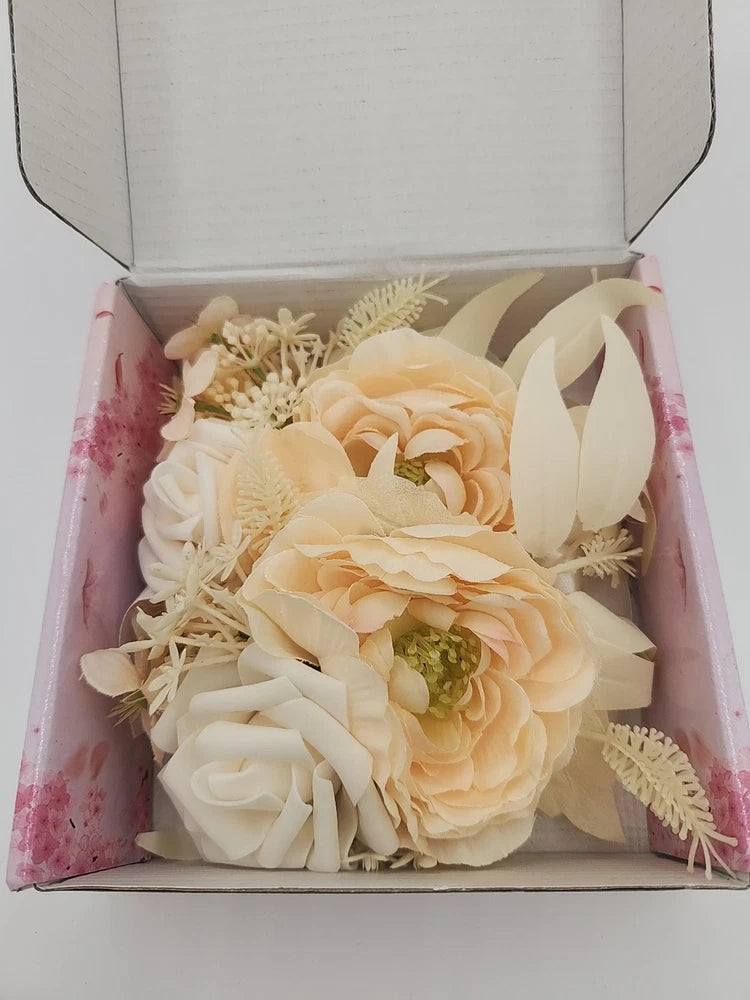 Bridesmaid Wedding Wrist Corsage for Prom White Hand Flower Bracelet for... Bouquet