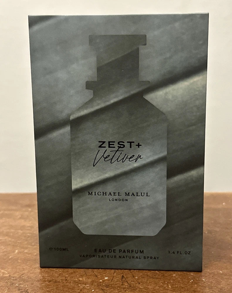 Zest + Vetiver By Michael Malul 3.4oz 100ml Eau De Parfum EDP For Men NEW SEALED EDP